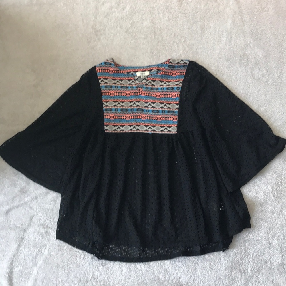 Hayden colorful/black blouse